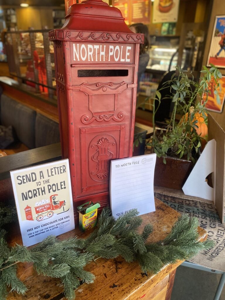 Colectivo Coffee cafe North Pole Mailbox letters to Santa Milwaukee Wisconsin